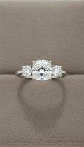 Custom Three-Stone Diamond Anniversary Ring