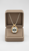 Emerald-Cut Rare Gemstone Pendant Necklace