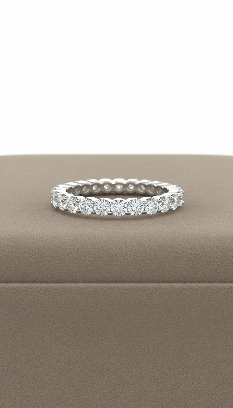Platinum Pavé Diamond Eternity Band