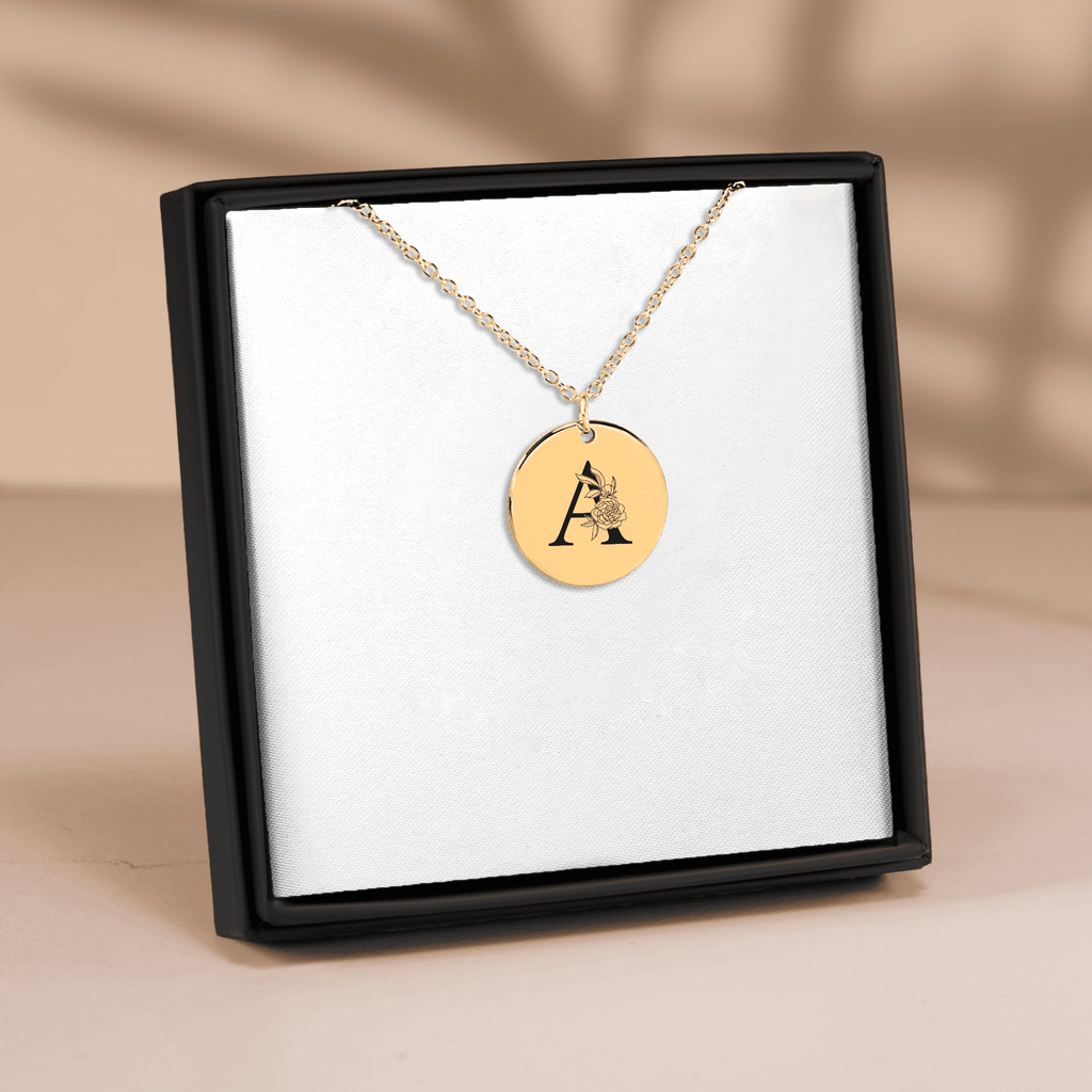 Floral Initial Necklace – A