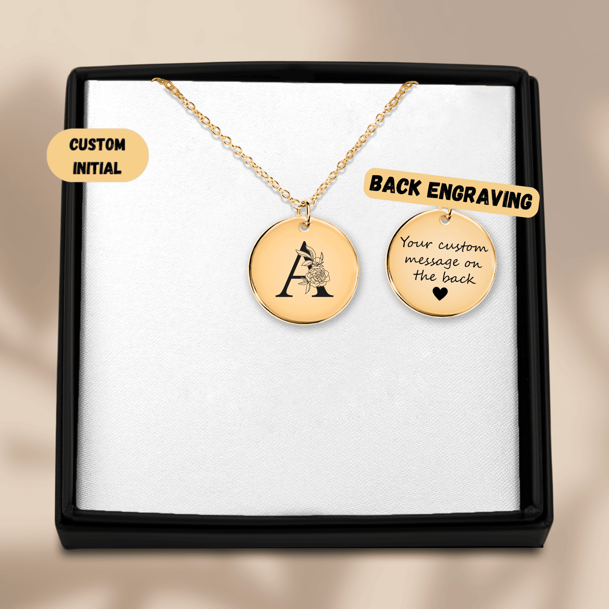 Floral Initial Necklace – A