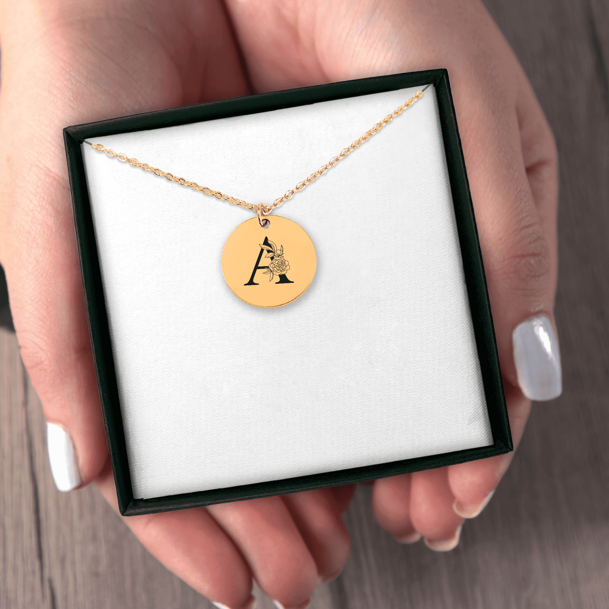 Floral Initial Necklace – A