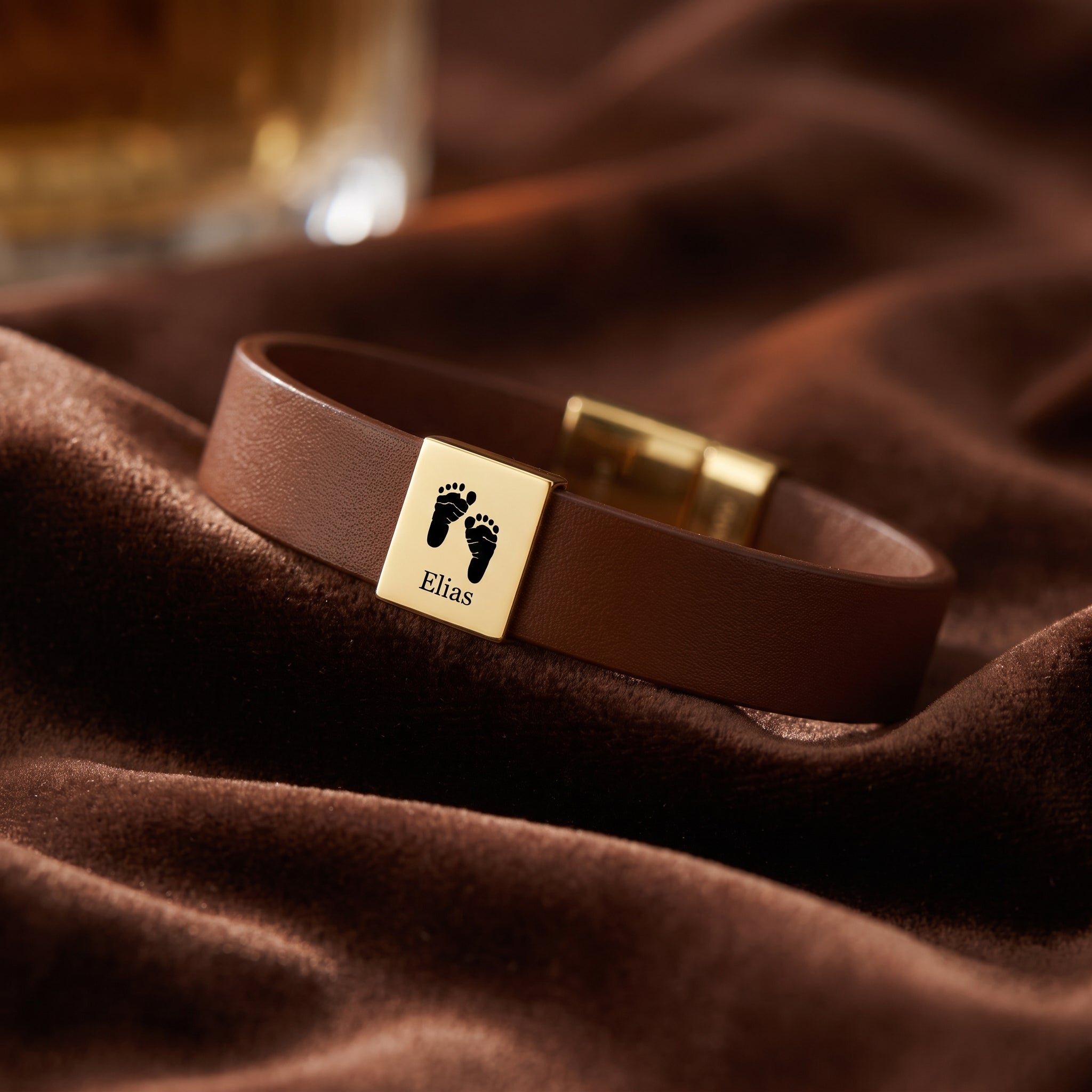 Premium Engraved Men's Leather Bracelet