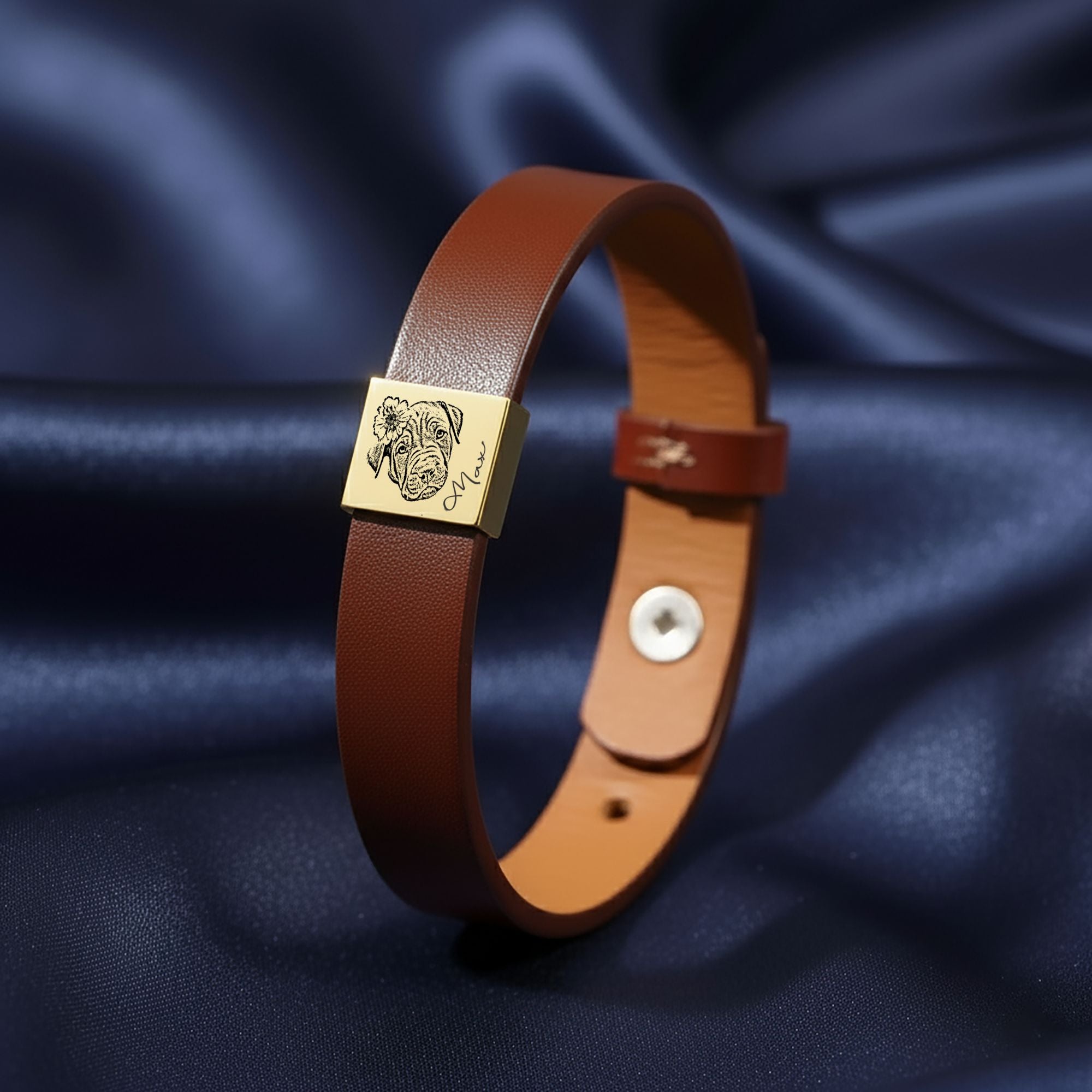 Premium Engraved Men's Leather Bracelet